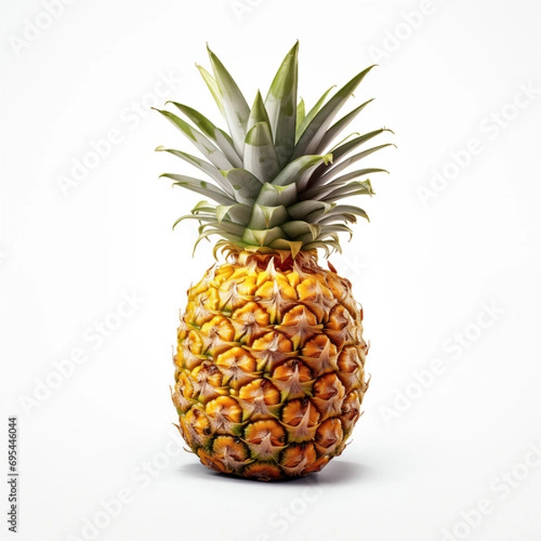 Obraz pineapple isolated on white background. Generative AI 