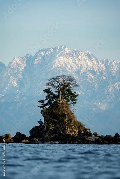 Obraz 雨晴海岸にて 女岩・立山連峰