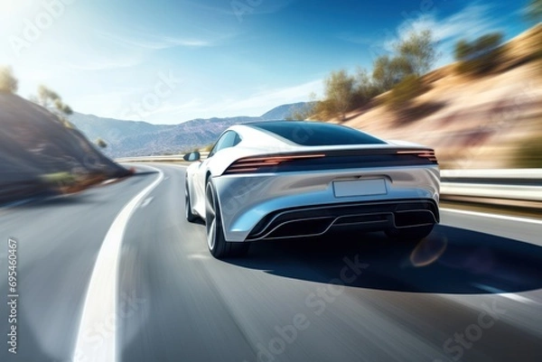 Fototapeta Electric car, sports car of the future