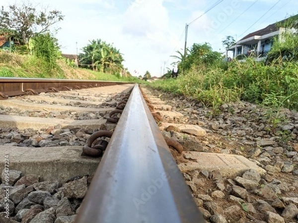 Obraz railway iron close up