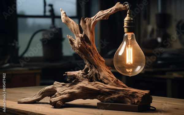 Obraz Driftwood DIY lamp