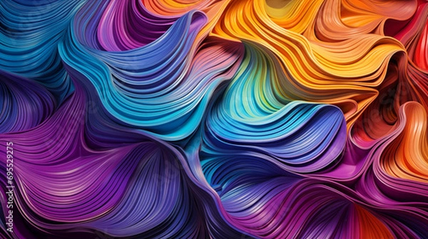 Obraz abstract colorful background with waves