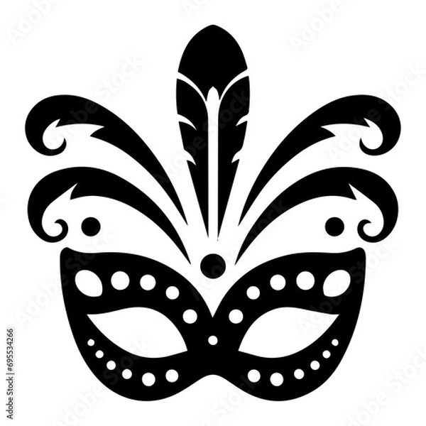Obraz Beautiful Female Mask vector icon art illustration, mask icon vector art, modern and stylish mask