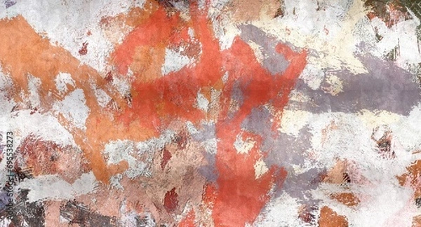 Fototapeta Abstract raster grunge background with blurred wavy smears of paint