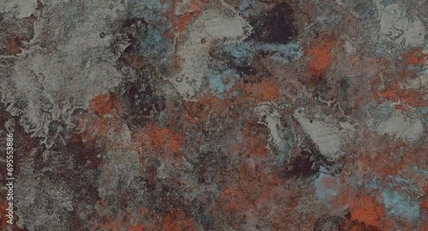 Fototapeta Abstract raster grunge background with blurred wavy smears of paint