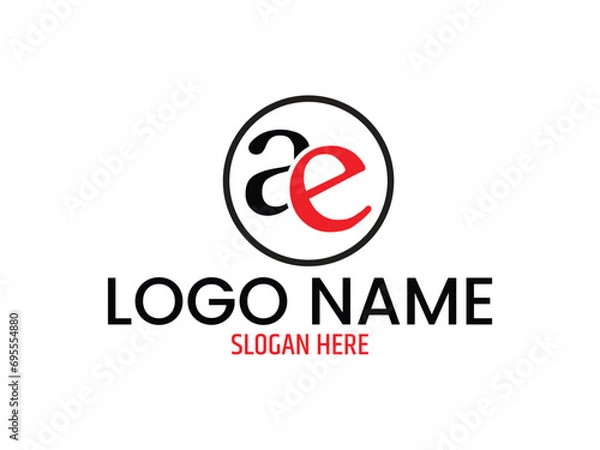 Obraz AE letter logo vector template