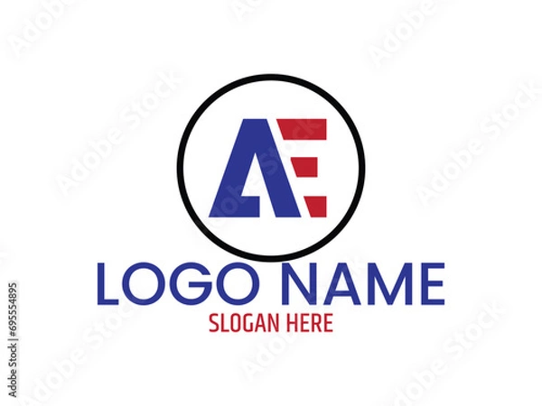 Obraz AE letter logo vector template