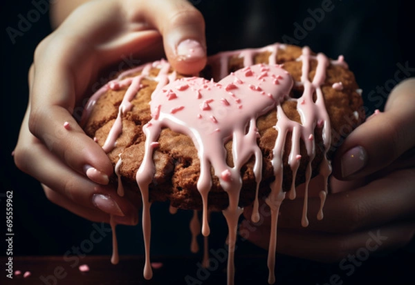 Fototapeta cake with strawberry  generated by AI technology