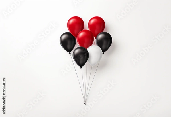Fototapeta red black balloon generative by AI technology