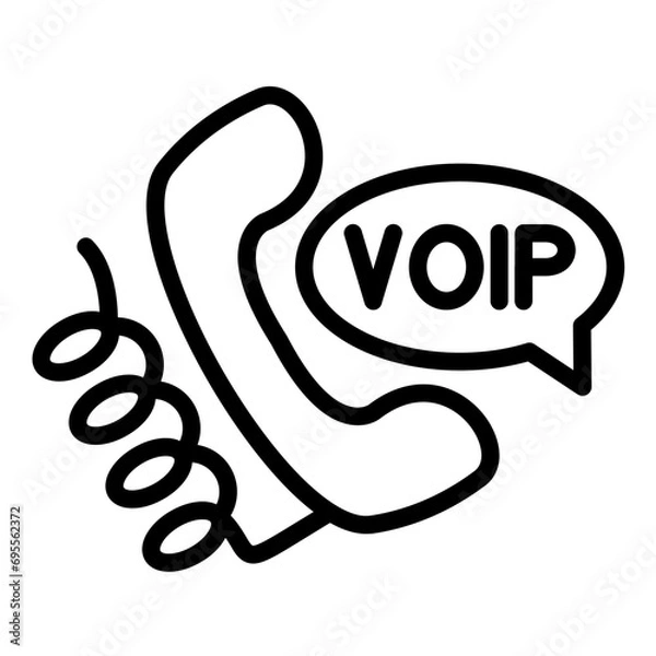 Fototapeta VoIP Phone Icon Style