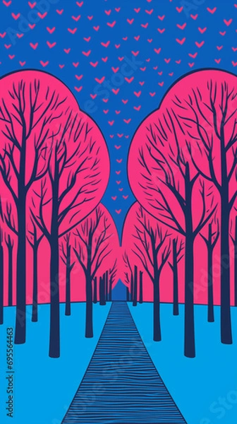 Fototapeta valentine's day forest