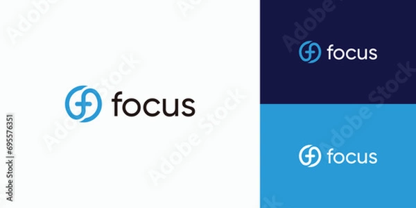 Obraz Circle F letter logo design