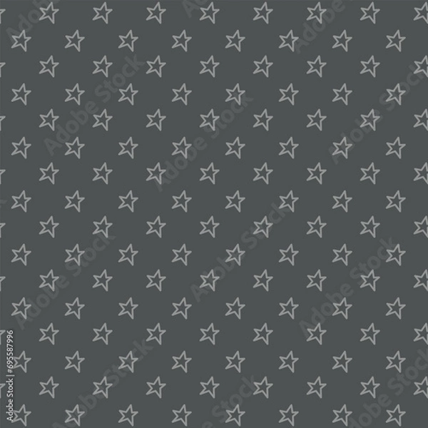 Obraz seamless pattern with stars gray
