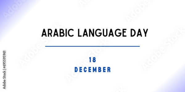 Fototapeta 18 December - Arabic Language Day