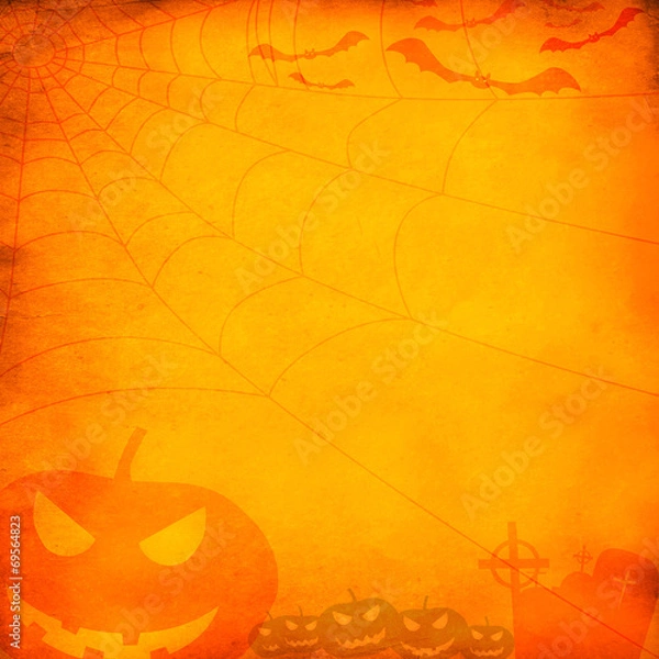 Obraz Grunge orange halloween background