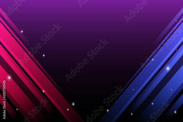Fototapeta Versus Background with red and blue Ray on the Side. Vector Illustration