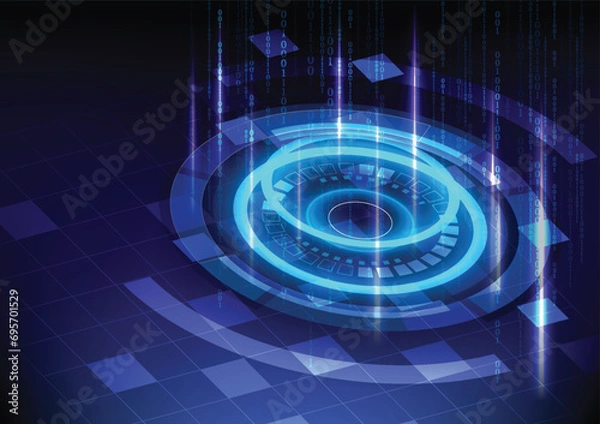 Fototapeta Abstract technology background Hi-tech communication concept innovation background vector illustration