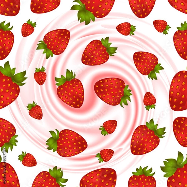 Obraz Seamless strawberry pattern
