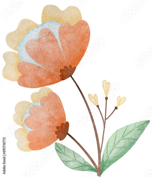 Obraz hand drawn wide flowers 