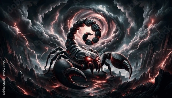 Obraz Scorpio Zodiac Sign Dark Fantasy