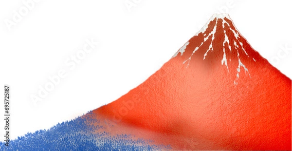 Obraz 赤富士（富岳三十六景　凱風快晴）のテクスチャ素材