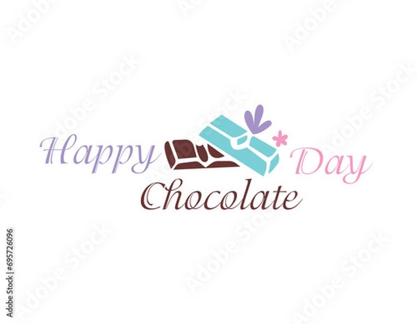 Fototapeta Happy Chocolate day vector illustration 