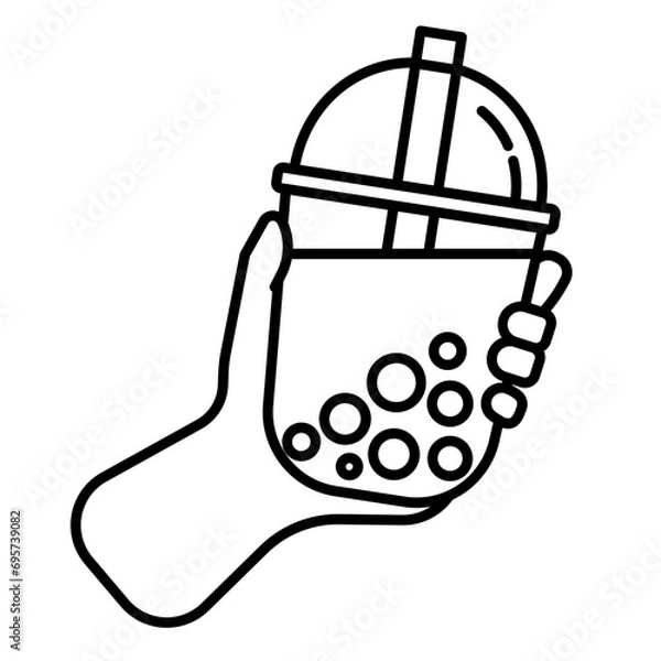 Obraz boba line icon