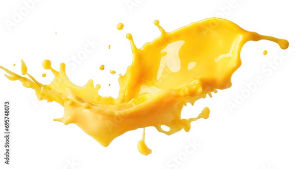 Fototapeta Melted cheese splash cut out