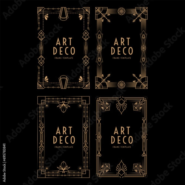 Obraz Art Deco Portrait Frame Illustration