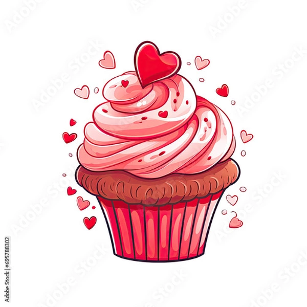 Obraz valentine cupcake
