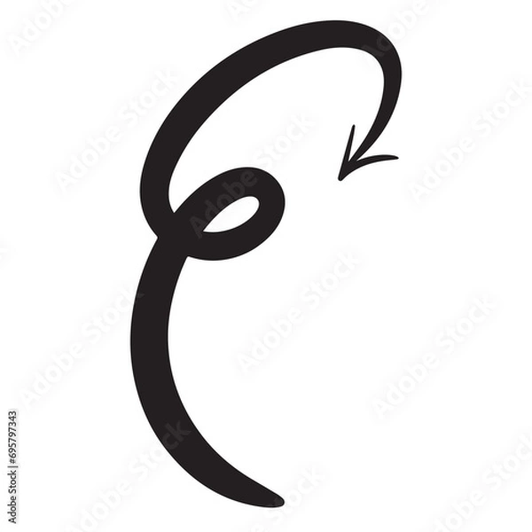 Fototapeta Vector handwritten arrow for presentations and graphics design