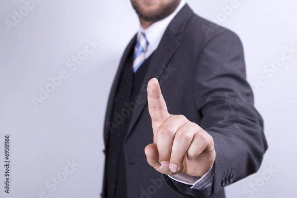 Fototapeta Geschäftsmann Zeigefinger