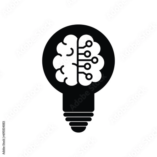 Fototapeta ai icon vector Artificial intelligence icon logo