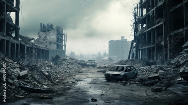 Fototapeta Architecture in the post-war