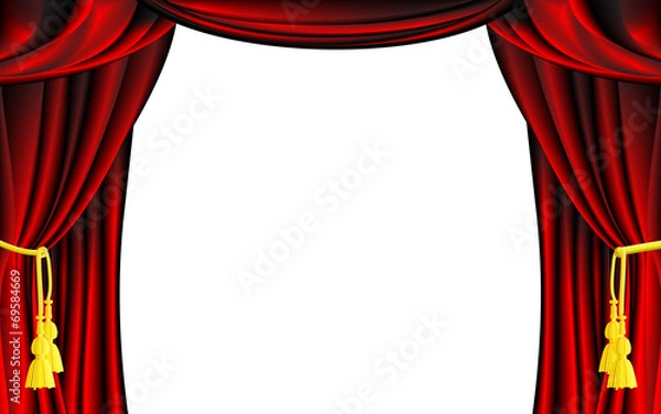 Obraz Vector Theater Curtain