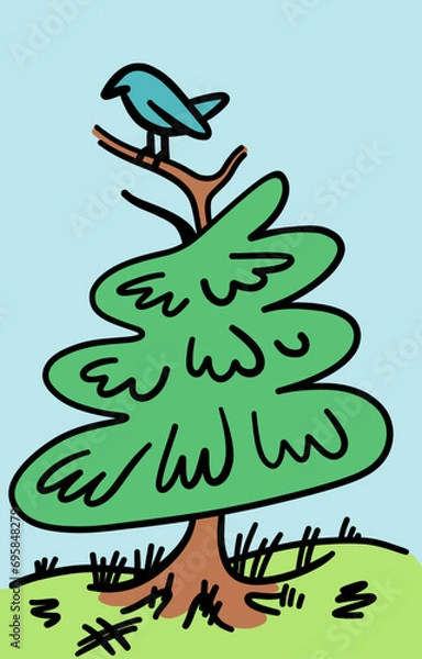 Obraz Bird on A tree