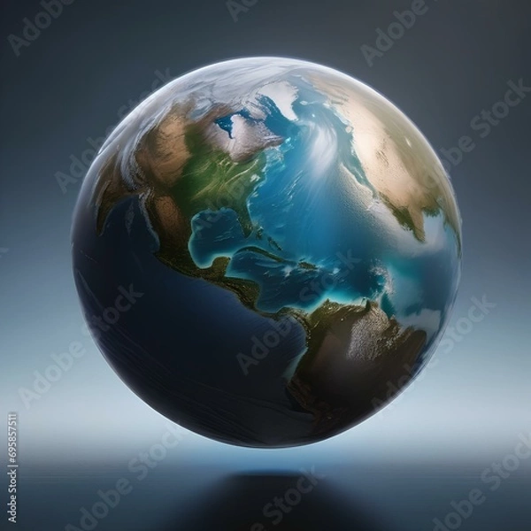 Obraz A planet with ever-changing continents that shift across its surface2