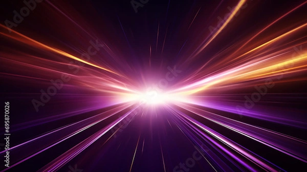 Fototapeta blue, purple glowing. Magical explosion with colorful speed glow. Abstract star or sun. Explosion effect. Fast motion effect. Overlays, overlay, light transition, effects sunlight, lens flare, light.