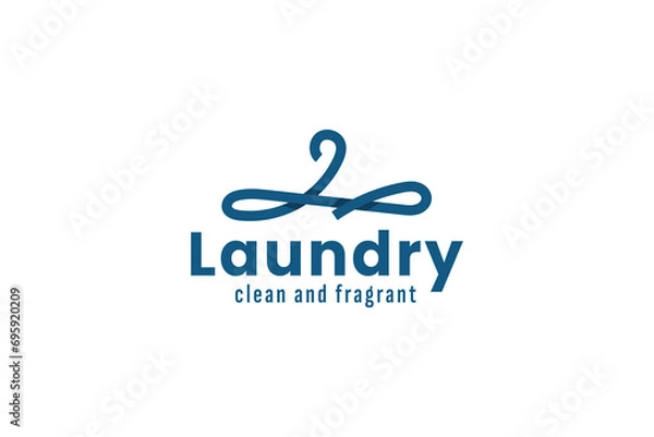 Fototapeta laundry logo vector icon illustration