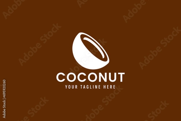 Fototapeta coconut logo vector icon illustration