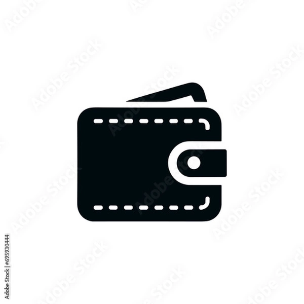 Fototapeta Wallet Icon in trendy flat style. Wallet symbol for your web site design, logo, app, UI