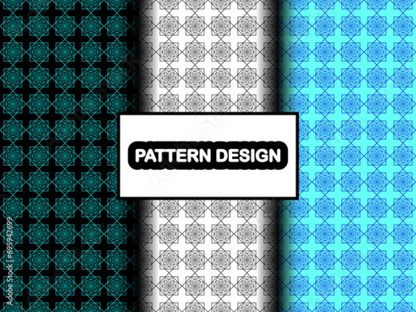 Obraz seamless pattern , Decorative wallpaper collection, Abstract geometric simple patterns set, Vector illustration.