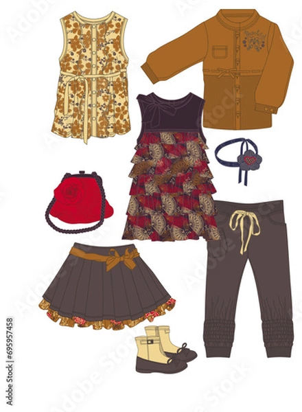Obraz set of vector clothes