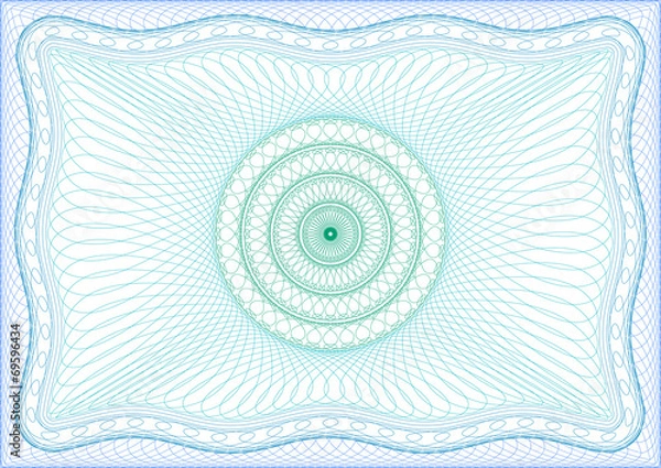 Fototapeta Frame for diploma, certificate or voucher.