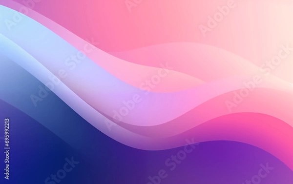 Obraz Soft Gradient Waves - Abstract Background - 16:10 Aspect Ratio