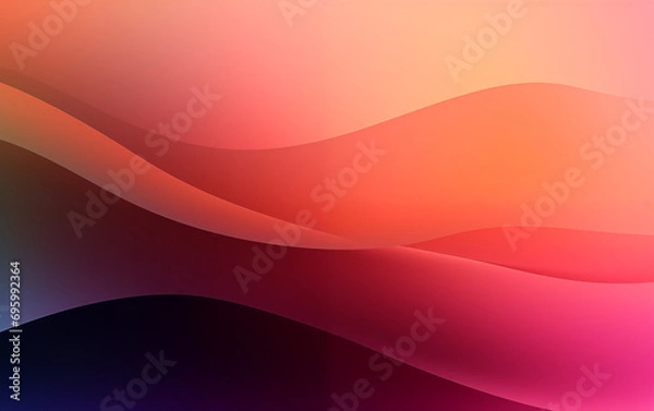 Obraz Soft Gradient Waves - Abstract Background - 16:10 Aspect Ratio