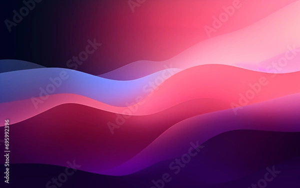 Obraz Soft Gradient Waves - Abstract Background - 16:10 Aspect Ratio