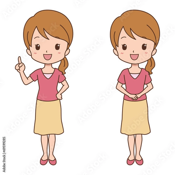 Fototapeta 女性　ポーズ