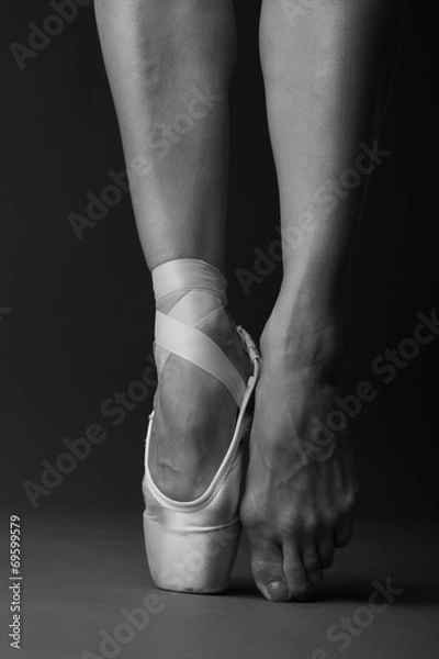 Fototapeta Standing on tip-toe, ballet dancer