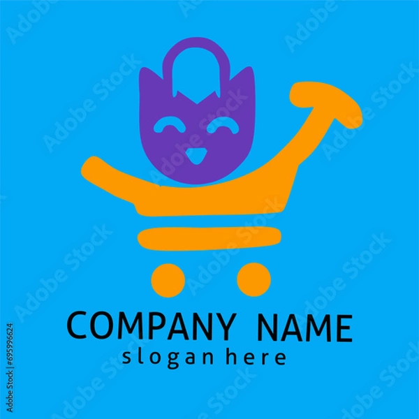 Obraz Abstract logo design template. For shop, market, online shop, app, webb